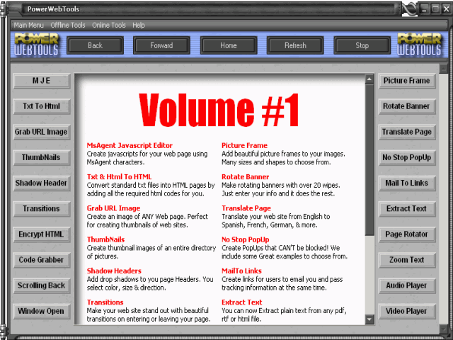 PowerwebTools Screenshot